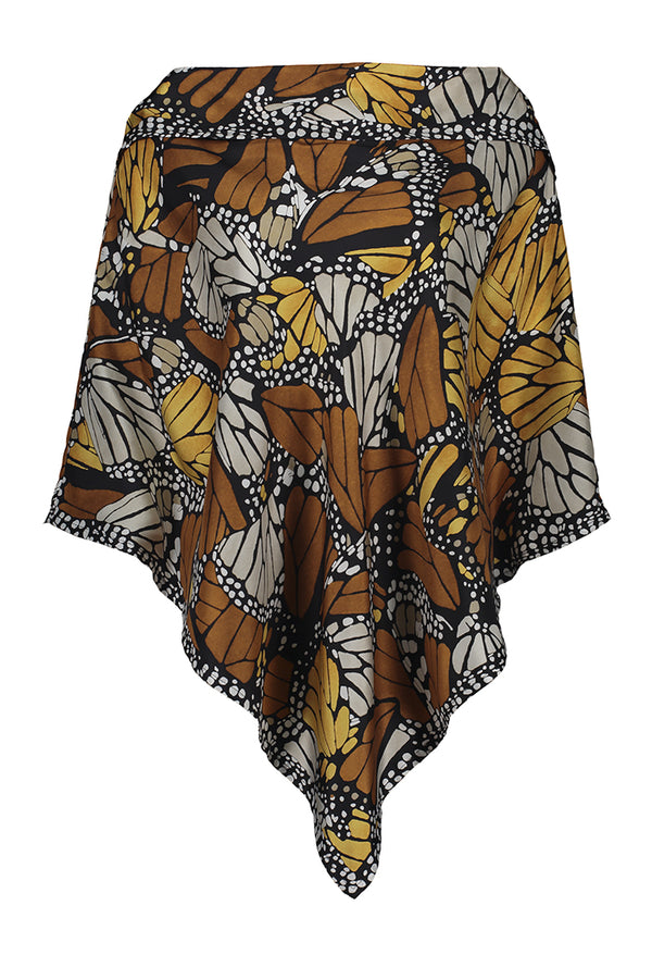 MACRO MONARCH BUTTERFLY PONCHO