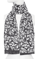MONARCH BUTTERFLY LONG SCARF – LIGHTWEIGHT FLORAL PRINT ACCESSORY FOR WOMEN - Pineda Covalin US