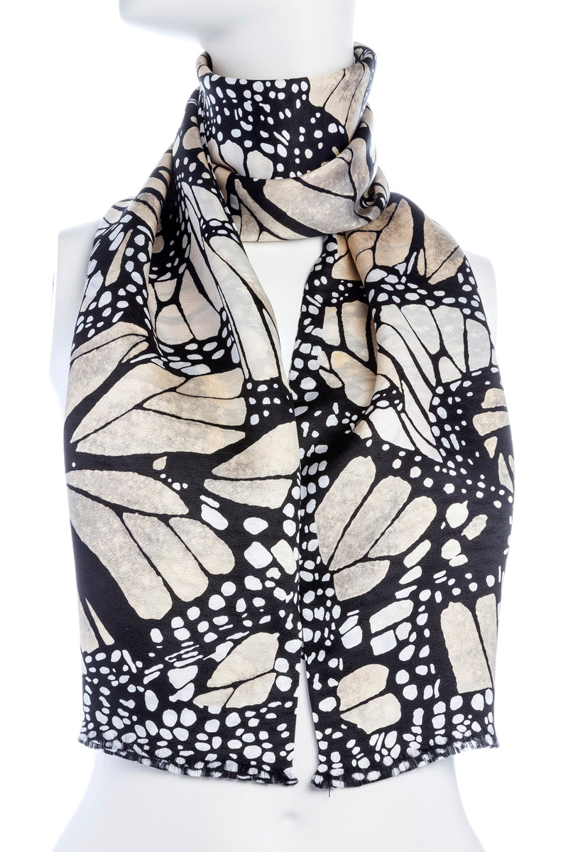 MONARCH BUTTERFLY DOUBLE SIDED SHAWL