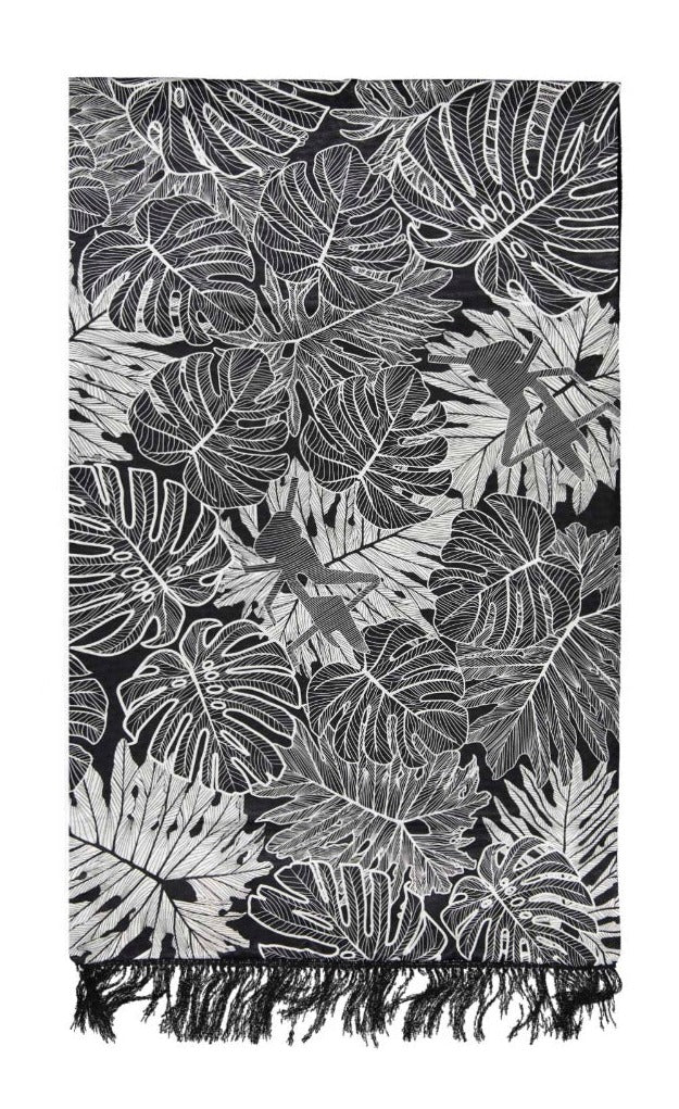 FOLIAGE SHAWL WITH VELVET – ELEGANT FLORAL WRAP FOR WOMEN, SOFT & STYLISH - Pineda Covalin US