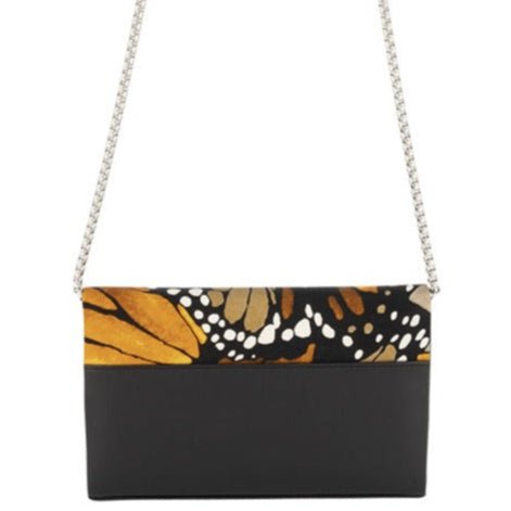 CLUTCH WITH REMOVABLE CHAIN - MACRO BUTTERFLY - Pineda Covalin US