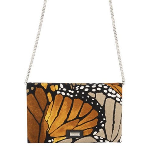 CLUTCH WITH REMOVABLE CHAIN - MACRO BUTTERFLY - Pineda Covalin US