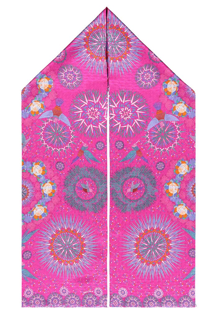 DOUBLE SIDED LONG SCARF - HUMMINGBIRD - Pineda Covalin US