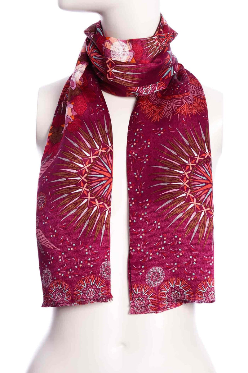 DOUBLE SIDED LONG SCARF - HUMMINGBIRD - Pineda Covalin US