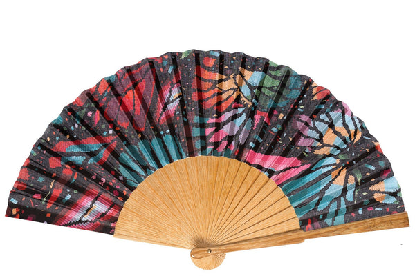 HAND FAN - EMBROIDERED BUTTERFLY - Pineda Covalin US