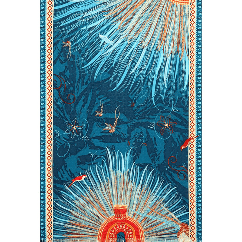 JACQUARD SILK SHAWL - PLUMAGE ART - Pineda Covalin US