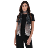 JACQUARD SILK SHAWL - PLUMAGE ART - Pineda Covalin US