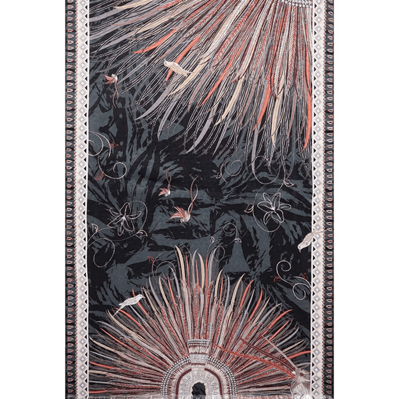JACQUARD SILK SHAWL - PLUMAGE ART - Pineda Covalin US