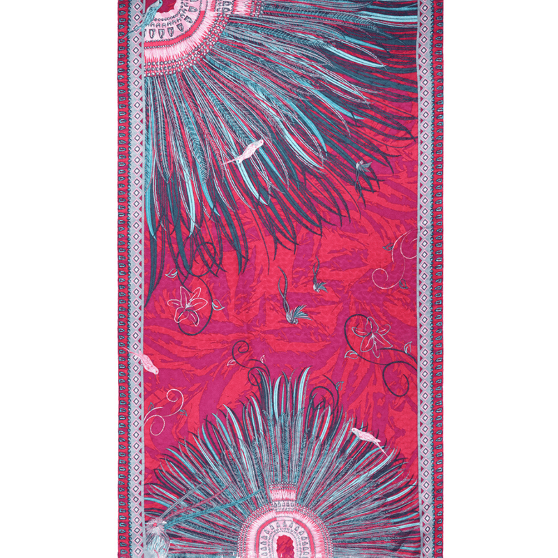 JACQUARD SILK SHAWL - PLUMAGE ART - Pineda Covalin US