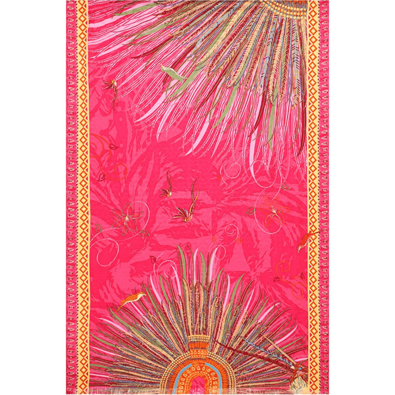 JACQUARD SILK SHAWL - PLUMAGE ART - Pineda Covalin US