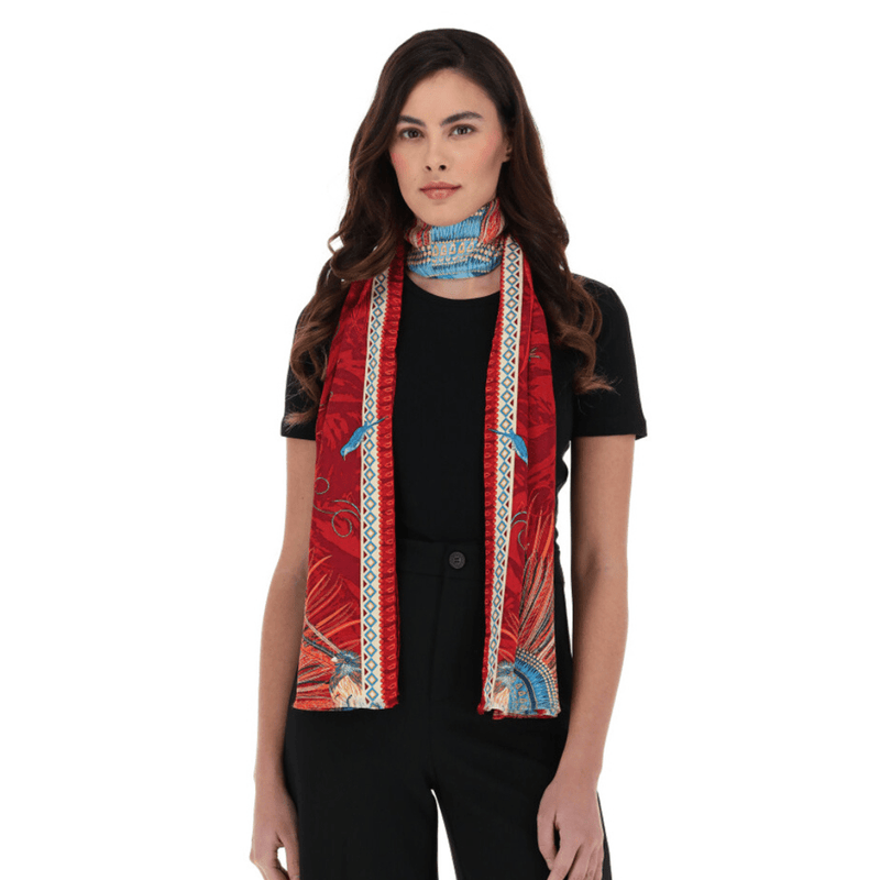 JACQUARD SILK SHAWL - PLUMAGE ART - Pineda Covalin US