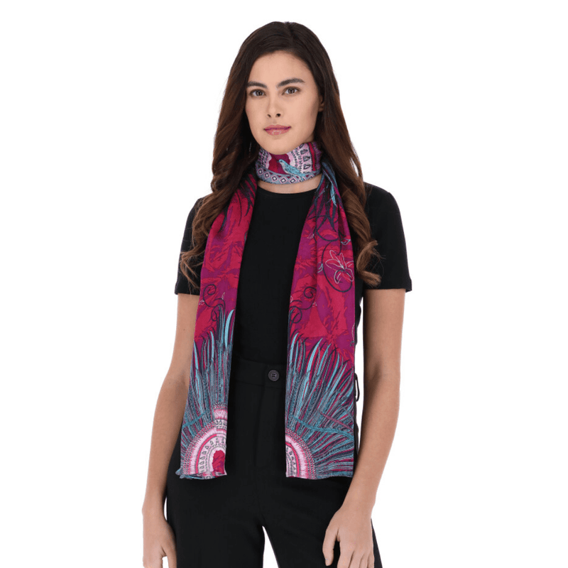 JACQUARD SILK SHAWL - PLUMAGE ART - Pineda Covalin US
