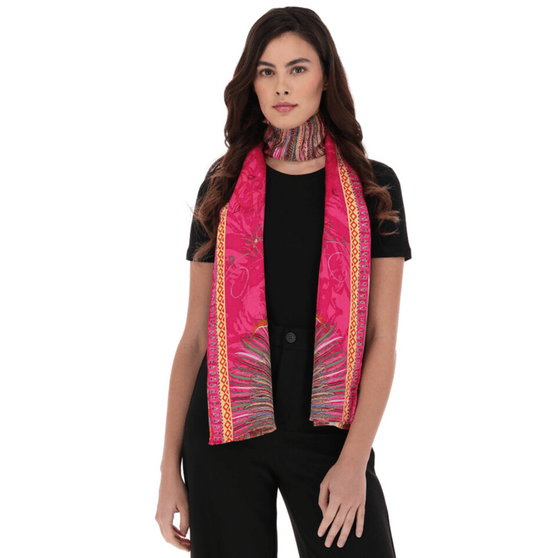 JACQUARD SILK SHAWL - PLUMAGE ART - Pineda Covalin US