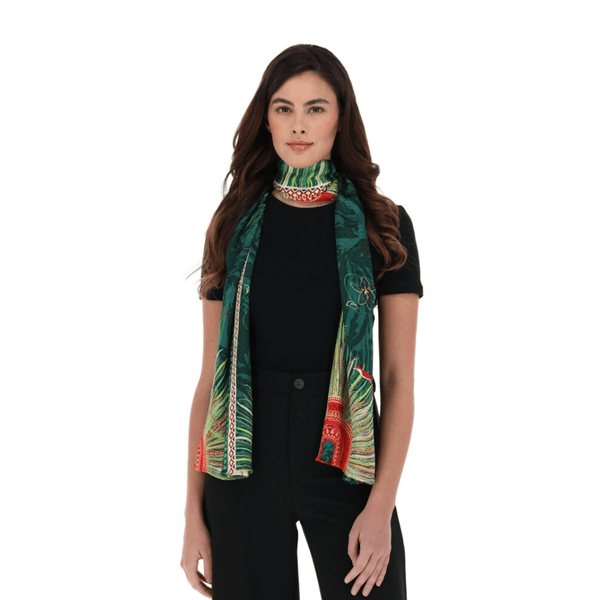 JACQUARD SILK SHAWL - PLUMAGE ART - Pineda Covalin US