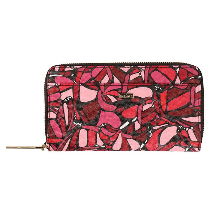 LARGE SAFFIANO WALLET - ABSTRACT BUTTERFLY - Pineda Covalin US