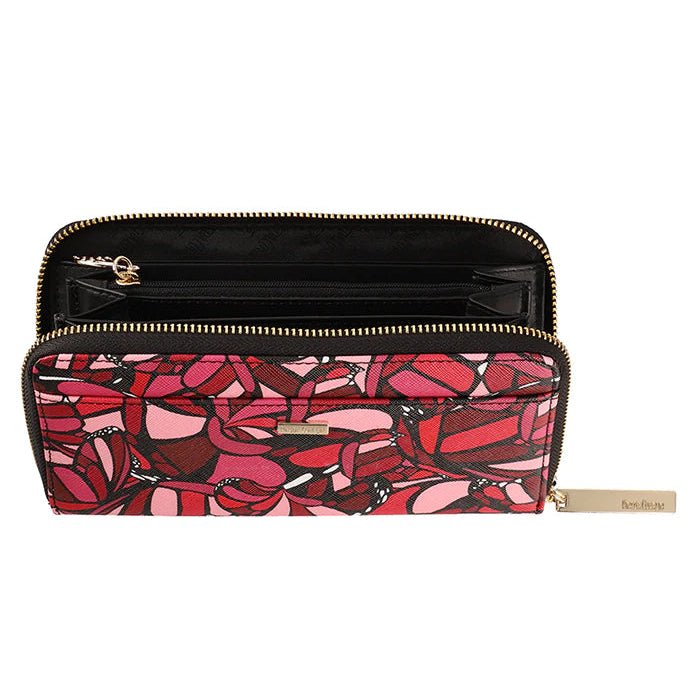 LARGE SAFFIANO WALLET - ABSTRACT BUTTERFLY - Pineda Covalin US