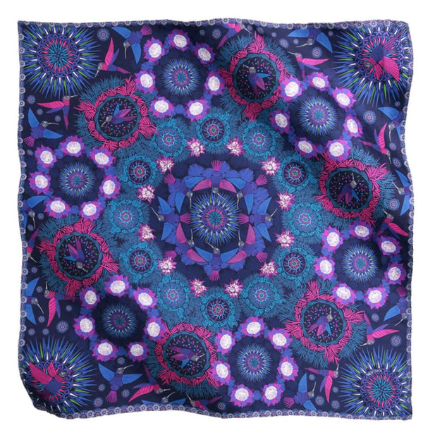 LARGE SILK SCARF – HUMMINGBIRD - Pineda Covalin US