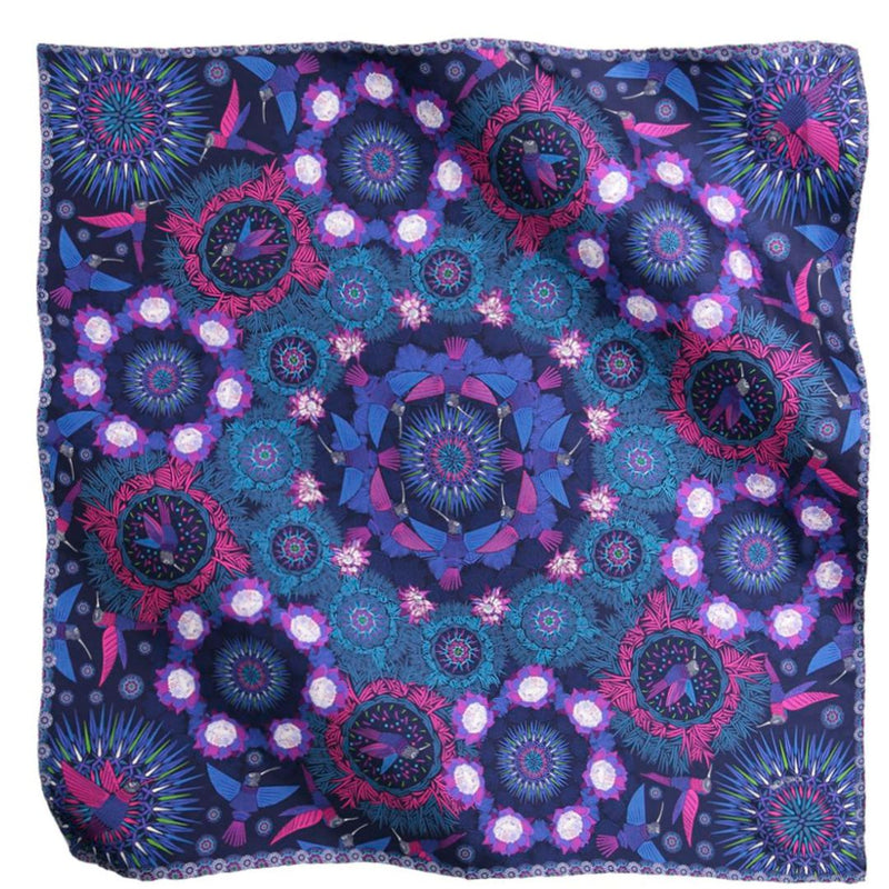 LARGE SILK SCARF – HUMMINGBIRD - Pineda Covalin US