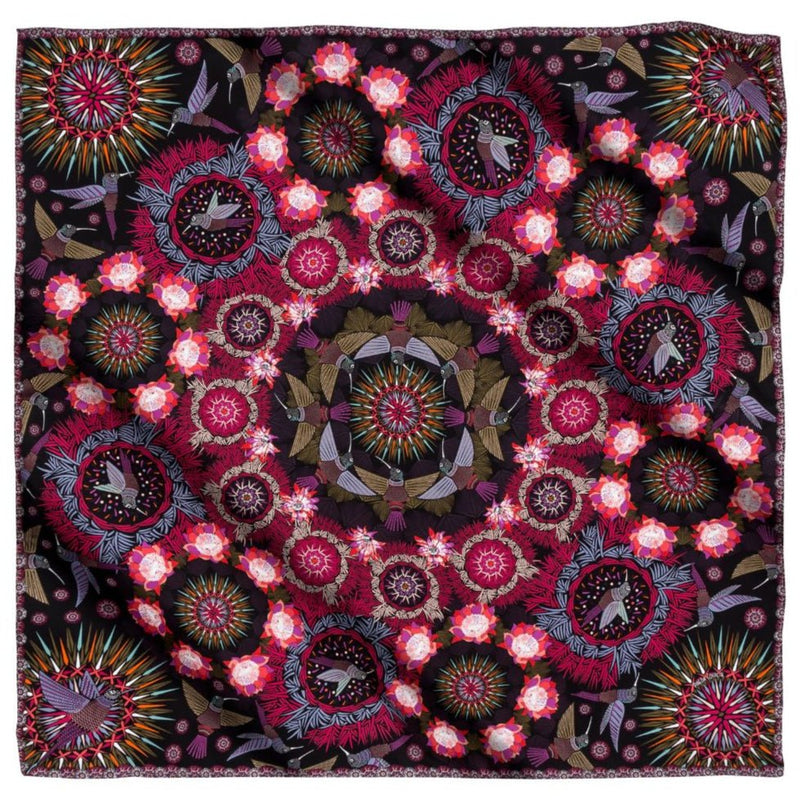 LARGE SILK SCARF – HUMMINGBIRD - Pineda Covalin US