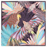 LARGE SILK SCARF - MEXICAN GOLDEN EAGLE - Pineda Covalin US