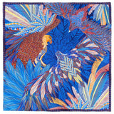 LARGE SILK SCARF - MEXICAN GOLDEN EAGLE - Pineda Covalin US