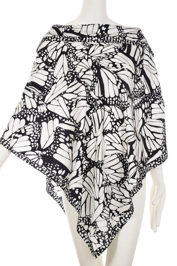 MACRO MONARCH BUTTERFLY PONCHO