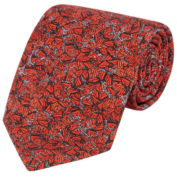 SILK TIE - MONARCH BUTTERFLY - Pineda Covalin US