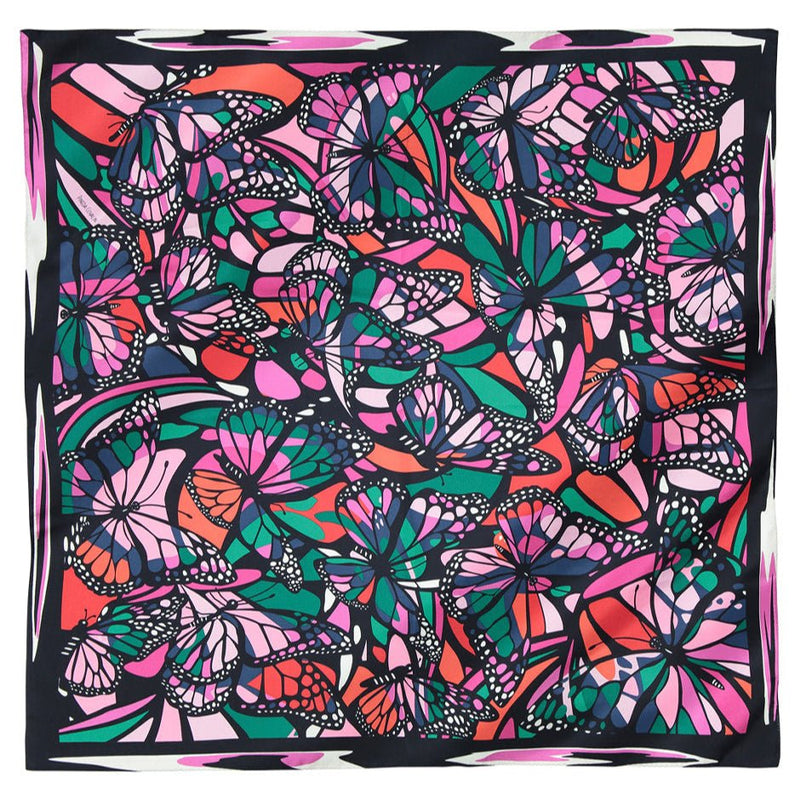 SMALL SILK SCARF - BUTTERFLY FLIGHT - Pineda Covalin US