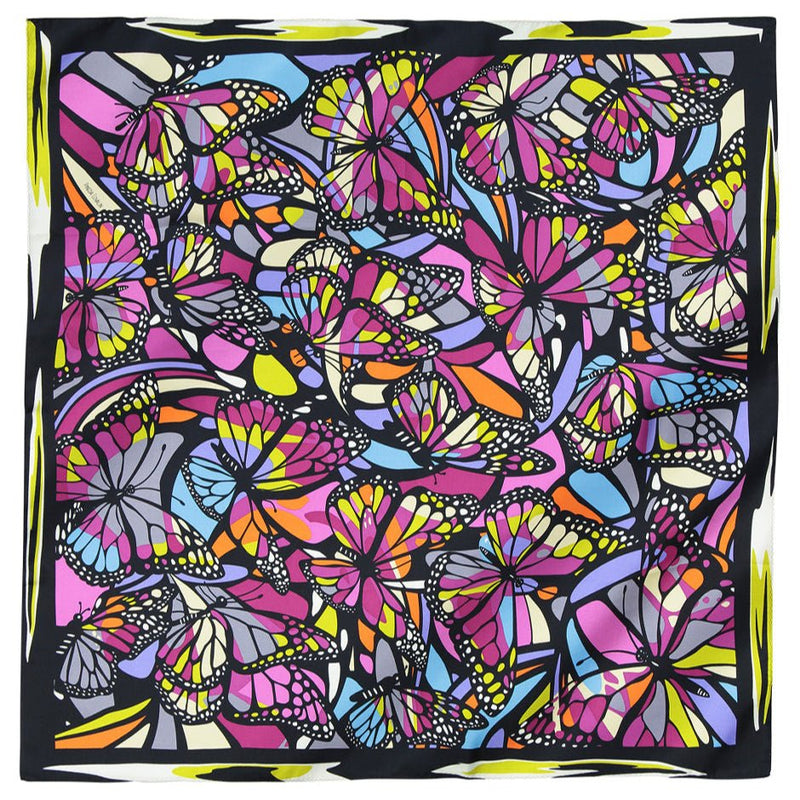 SMALL SILK SCARF - BUTTERFLY FLIGHT - Pineda Covalin US