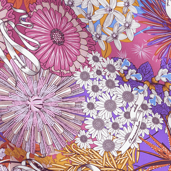 SMALL SILK SCARF - HERBALIST FLOWERS - Pineda Covalin US