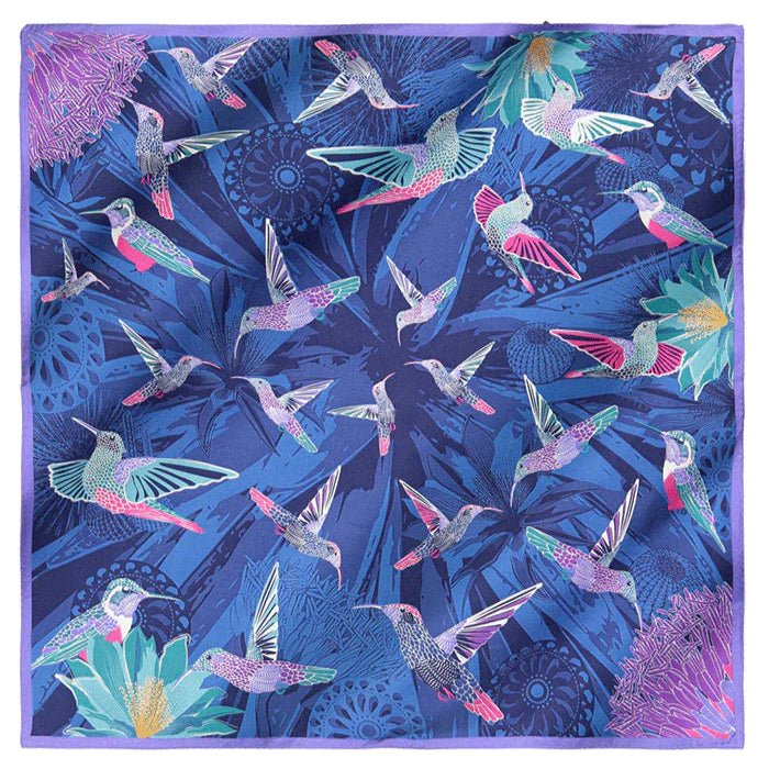 SMALL SILK SCARF - HUMMINGBIRD - Pineda Covalin US