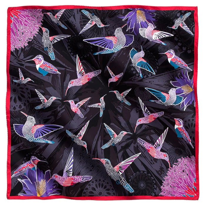 SMALL SILK SCARF - HUMMINGBIRD - Pineda Covalin US