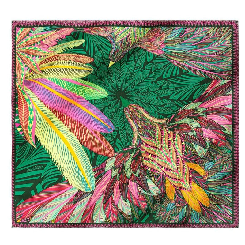 SMALL SILK SCARF - MEXICAN GOLDEN EAGLE SMALL - Pineda Covalin US