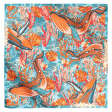 SMALL SILK SCARF - WHALE - Pineda Covalin US